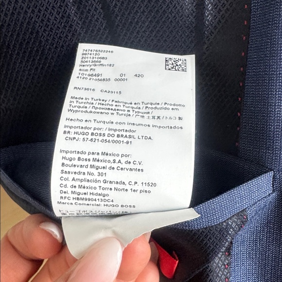 HUGO Boss Blue Virgin Wool Tailored Blazer Jacket EU 52 / US 42S - Picture 10 of 11